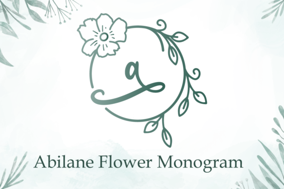 Abilane Flower Monogram: Elevating Design with Gentle Romantic Typography
