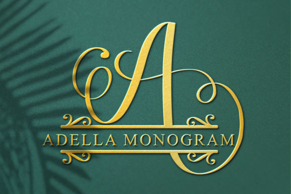 Adella Monogram: The Sweet Decorative Font for Authentic Wedding Invitations and Creative Projects