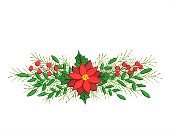 Christmas Poinsettia Embroidery Design Evaluation
