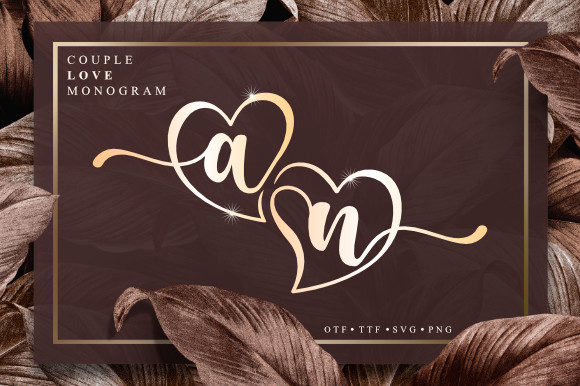 Couple Love Monogram: A Romantic Script for Modern Branding