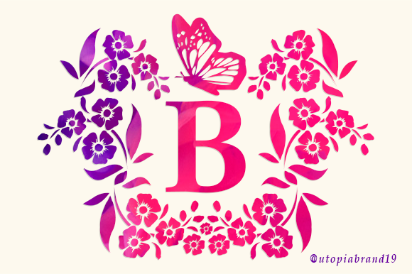 Elevating Brand Identity with the Flower Butterfly Monogram Font