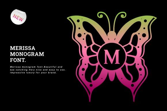 Merissa Monogram: The Sweet Touch of Butterflies in Modern Design
