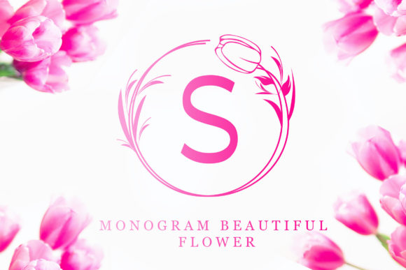 Monogram Beautiful Flower: Elevating Personal Design with Dainty Typography