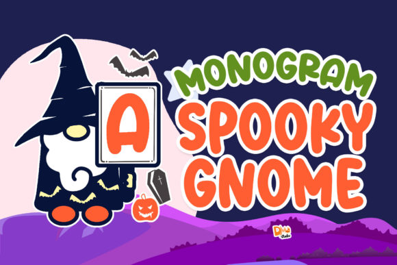 Monogram Spooky Gnome: A Quirky Asset for Unique Creations