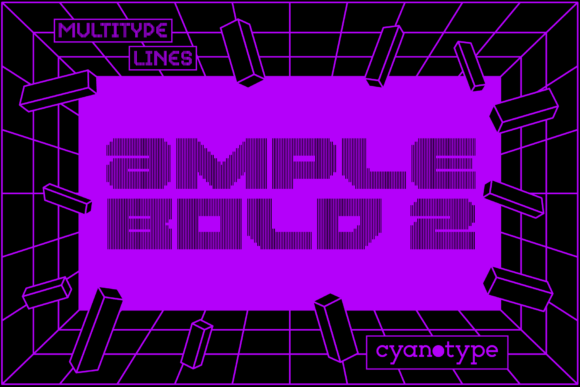 MultiType Lines Ample Bold 2: The Pixelated Powerhouse for Modern Design