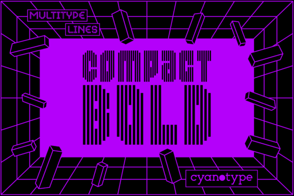 MultiType Lines Compact Bold: The Pixelated Powerhouse for Modern Design
