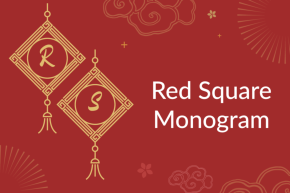 Red Square Monogram: A Chinese-Inspired Font for Distinct Branding