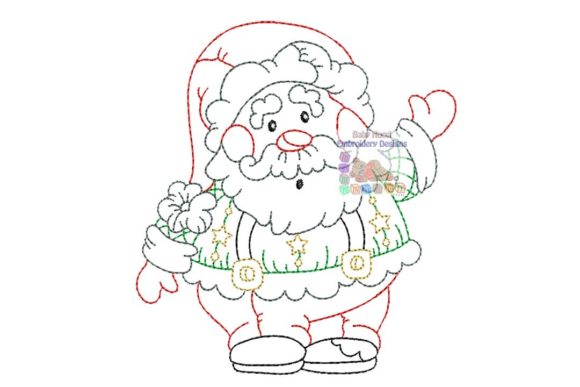 Santa Multicolor Character: Creative Embroidery Projects