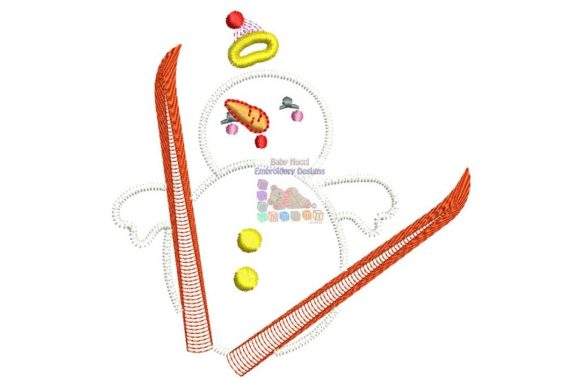 Snowman Ski Jump: Fun Embroidery for Every Project