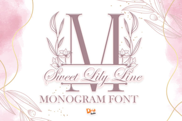 Sweet Lily Line Monogram: A Dainty Decorative Font