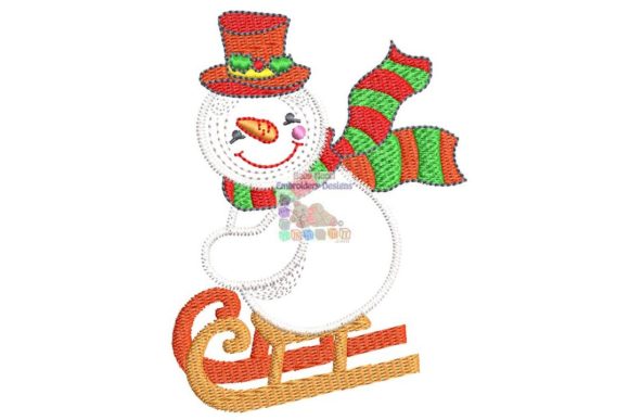 The Art of Winter Play: Why the Snowman Sled Skiing Embroidery Design is Reshaping Creative Merchandising